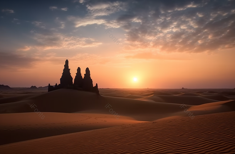 夕阳照耀沙漠沙户外风景,高清,摄影图,摄影图片,图片大全,摄影图免费下载
